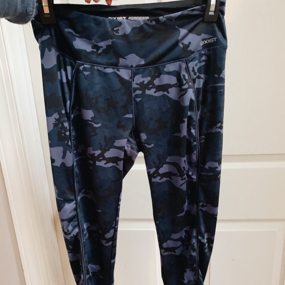 Purple Camo Leggings with Mesh